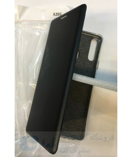 کیف محافظ اورجینال چرمی شرکتی گوشی سامسونگ مدل a20 s آ 20 اس - ( کیفیت فوق العاده) - مگنت دار - درب خمیده a20s